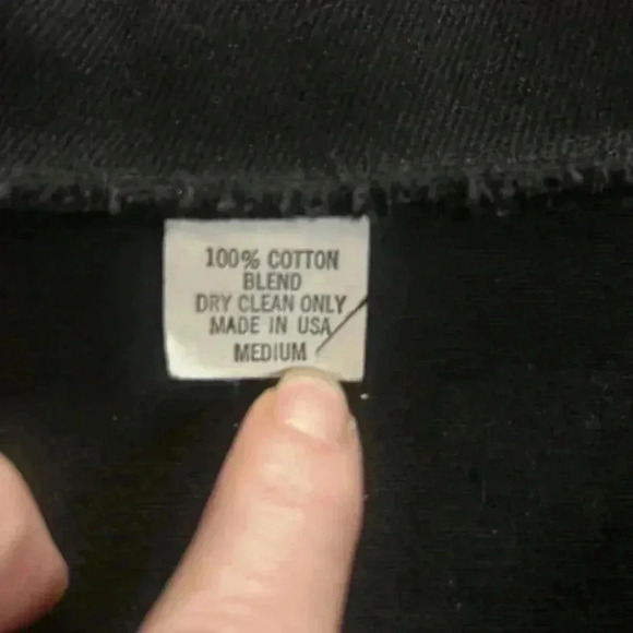 Fringe, cropped, hand painted feather sleeves, 100% cotton denim button coat Med - Picture 3 of 9